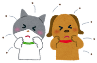 虫対策が必要な犬と猫のイラスト