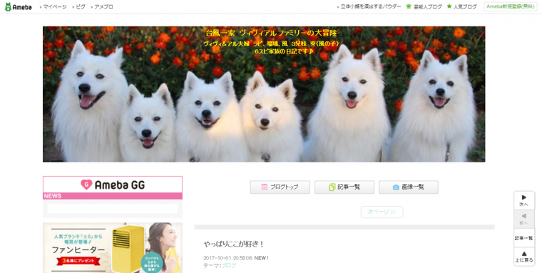 スピッツ犬の人気ブログ