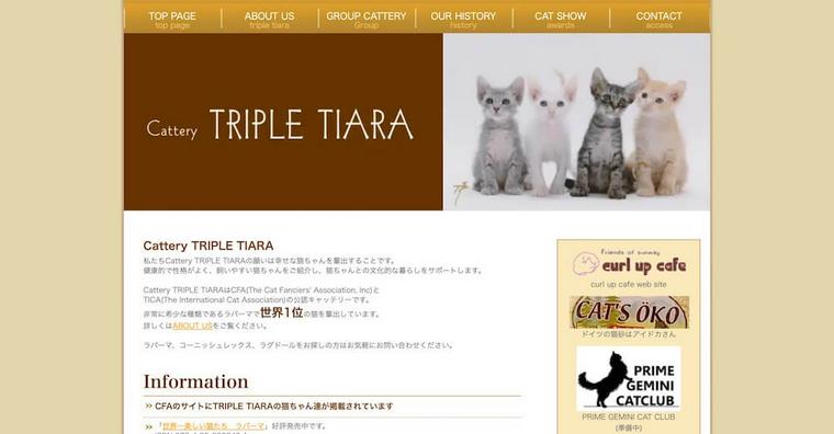 Cattery TRIPLE TIARA